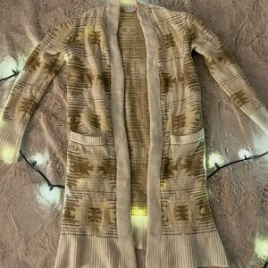 Time and Tru Patterned Cardigan